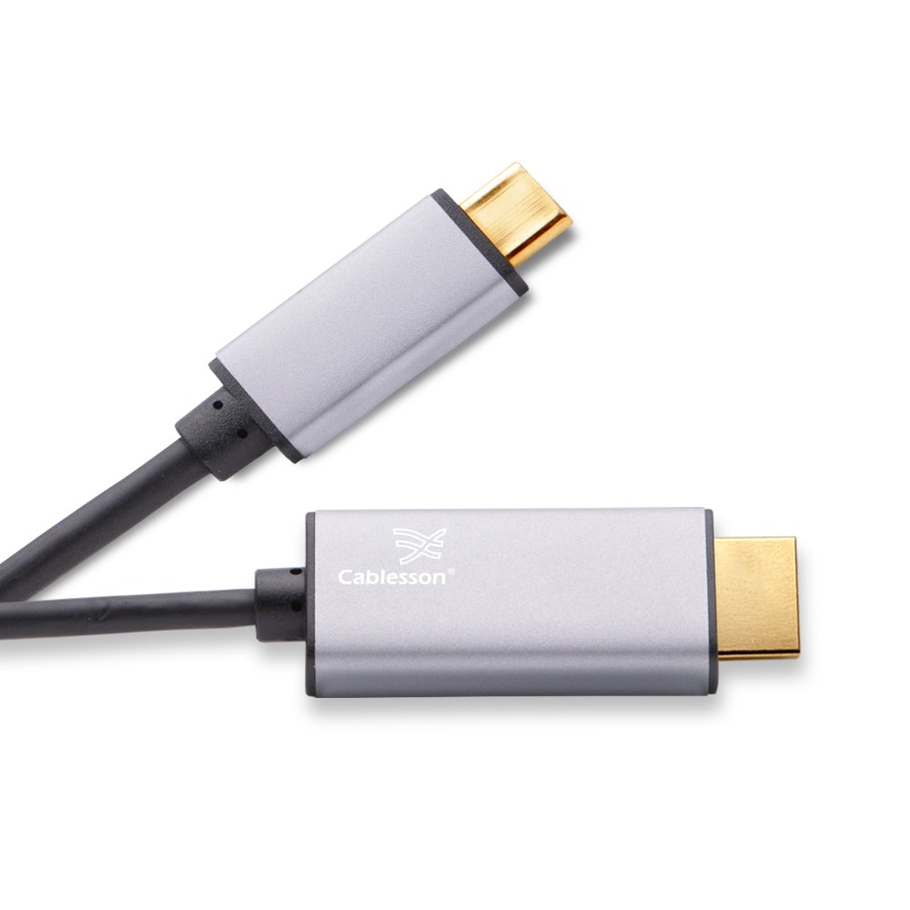 Cablesson USB Type C male to HDMI male adapter cable with aluminum shells 3M 4K@30Hz (Black)