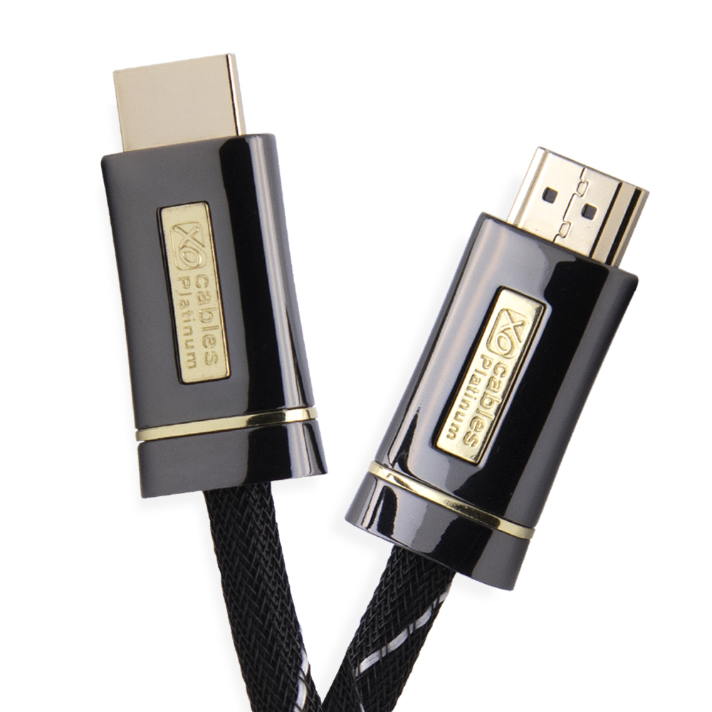 XO Platinum 12m - HDMI Cable 2.0 18Gbps 4 K Ultra HD High Speed HDMI Cable Compatible with Apple Fire TV, TV, Xbox, PlayStation, Arc, 4K UHD 2160P HD Video 1080P, 3D, Ethernet, PS3, PS4, PC - Black